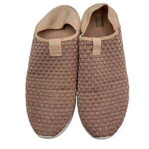 FitFlop Stripknit Sneaker Rose Gold/White Women's Size 10